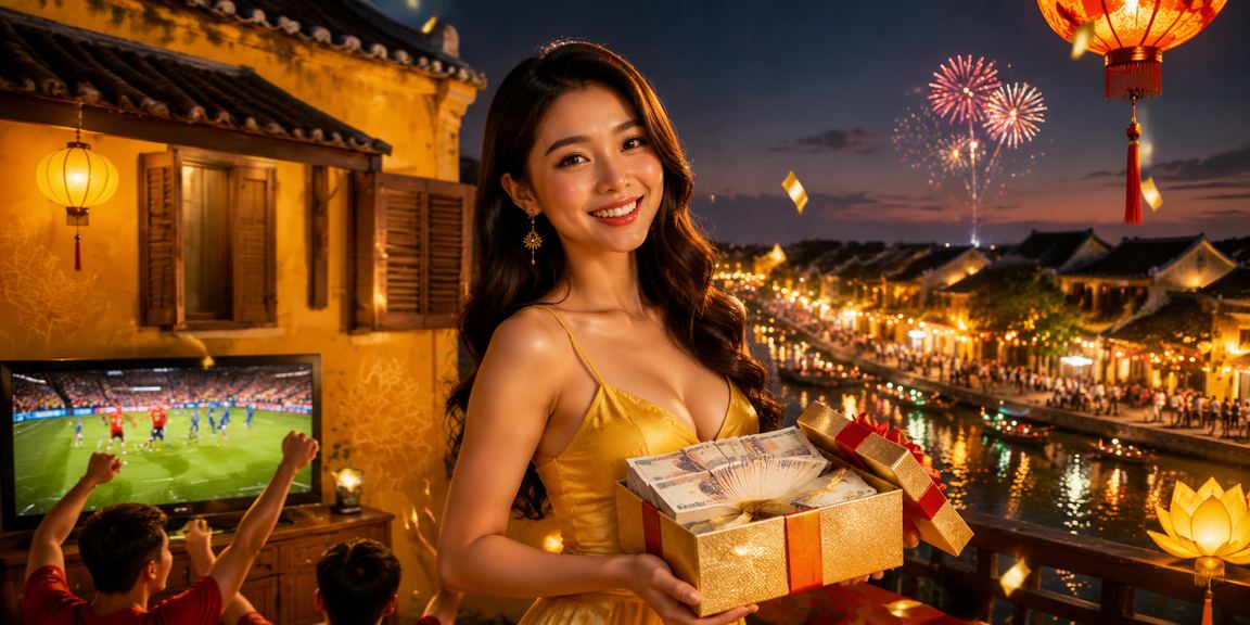 Người dùng xem tỷ lệ kèo trận đấu tại chợ đêm Hội An trên betmiga